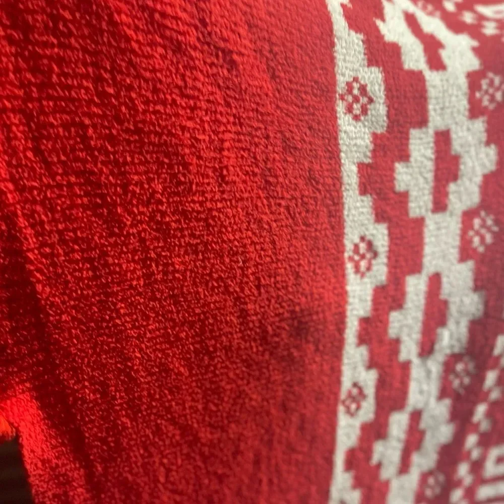 PINK vs red/white Marshmallow knit plush fleece throw blanket 50 x60 twin